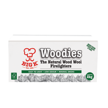 Woodies Natural Wood Wool Firelighters FSC® Certified in a Box (FLBOXWOOD)