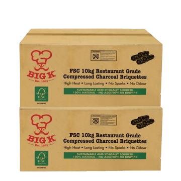 2 x 10kg Au Natural FSC® Certified Lumpwood Charcoal Briquettes (RCB10FSC) Bundle