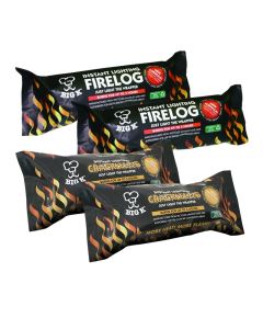 2 x Instant Light Fire Log (LGW10) & 2 x Instant Light Crackle Log (LGWCR) Bundle