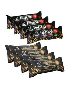 4 x Instant Light Fire Log (LGW10) & 4 x Instant Light Crackle Log (LGWCR) Bundle