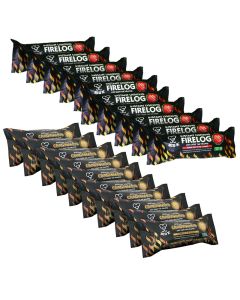 10 x Instant Light Fire Log (LGW10) & 10 x Instant Light Crackle Log (LGWCR) Bundle