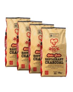 4 x Chilla-Grilla 12kg (RCH12FSC) Bag Restaurant Grade Lumpwood Charcoal Bundle