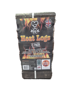 Compressed Saw Dust Heat Logs (LGHEATFSC) - Single FSC® Certified Pack of 12 Heat Logs