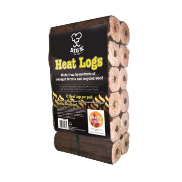 Compressed Saw Dust Heat Logs (LGHEAT) - Single Pack of 12 Heat Logs