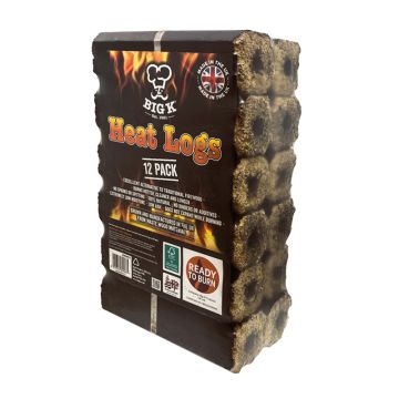 Compressed Saw Dust Heat Logs (LGHEATFSC) - Single FSC® Certified Pack of 12 Heat Logs