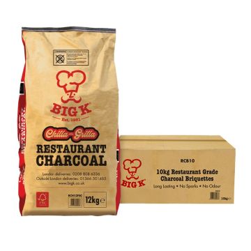 Chilla-Grilla 12kg (RCH12FSC) Restaurant Grade & Au Natural 10kg (RCB10) Lumpwood Charcoal Briquettes Bundle