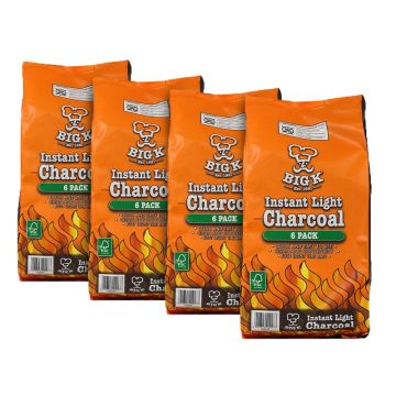 4 x Six Individual Bags of Instant Light Lumpwood Charcoal FSC® Certified (IL06FSC) Bundle