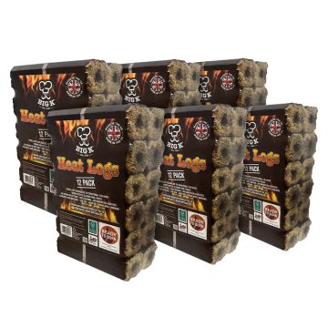 6 x Compressed Saw Dust Heat Logs (LGHEATFSC) - FSC® Certified Pack of 12 Heat Logs Bundle
