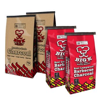 2 x Premium Grade Lumpwood Charcoal FSC® Certified (PCH05FSC) - 5kg Bag Bundle & 2 x Real Lumpwood Charcoal (FSCCH05) - 5kg FSC® Certified Bag Bundle