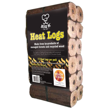 Compressed Saw Dust Heat Logs Standard (LGHEAT) & FSC® Certified (LGHEATFSC) Options - Single Packs to Full Pallets