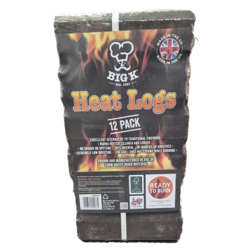 Compressed Saw Dust Heat Logs (LGHEATFSC) - 30 FSC® Certified Packs of 12 Heat Logs on a Quarter Pallet (360 Heat Logs)