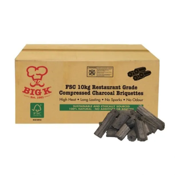 10kg Au Natural FSC® Certified Lumpwood Charcoal Briquettes (RCB10FSC) - 18 x 10kg Boxes on a Quarter Pallet