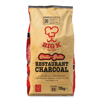12kg Chilla-Grilla Restaurant Grade Lumpwood Charcoal FSC® Certified (RCH12FSC) - 15 x 12kg Bags on a Quarter Pallet