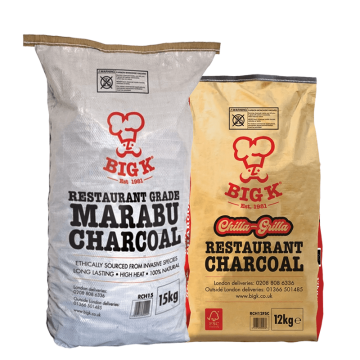 Chilla-Grilla 12kg (RCH12FSC) & Marabu Charcoal 15kg (RCH15) Lumpwood Charcoal Bundle
